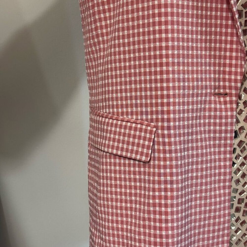 Zara blazer size M gingham pink and white like new
