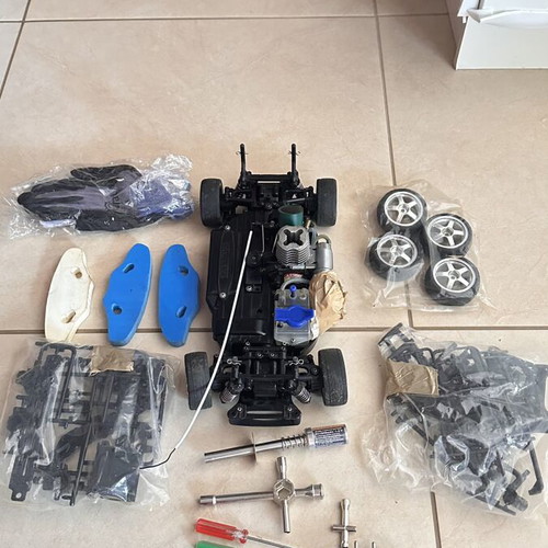 Tamiya petrol remote control car set with three different bodies