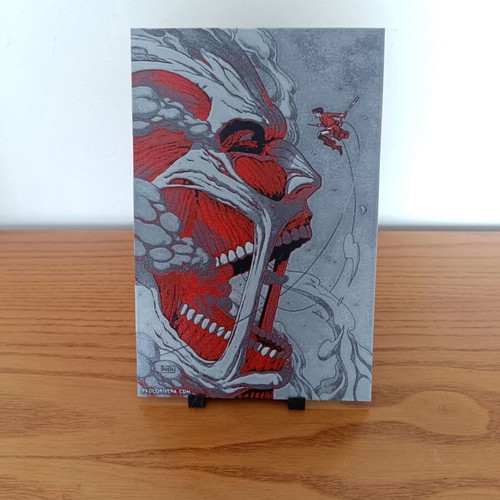 Eren vs Colossal Titan embossed poster new (20x13cm)