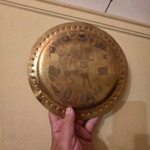 Bronze souvenir plate Morocco