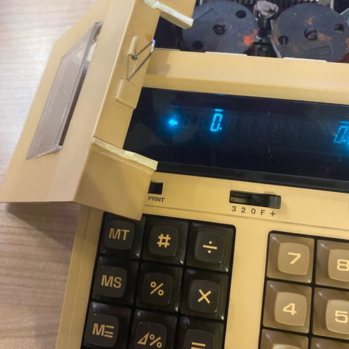 Japanese Toshiba BC-1236PV printing calculator used for parts