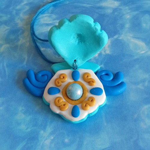 Mermaid Melody Pichi Pichi Pitch Hanon necklace, handmade clay