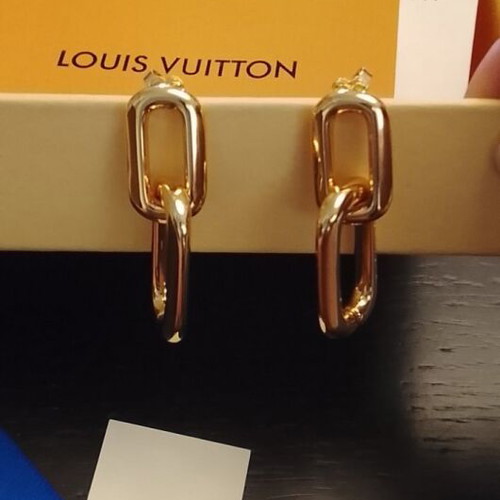 Louis Vuitton Smooth Epi Earrings gold tone, new