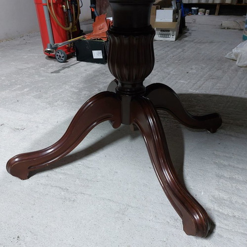 Round table used, mahogany wood, 1.20 m diameter with 2 extensions
