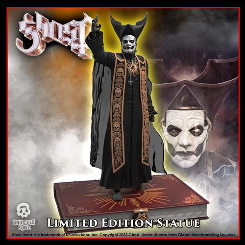 Ghost Papa Emeritus IV Black Robes Rock Iconz Statue KnuckleBonz new
