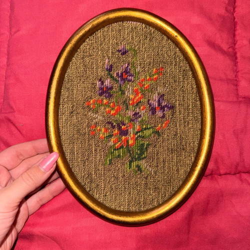 Embroidered frame handmade, like new