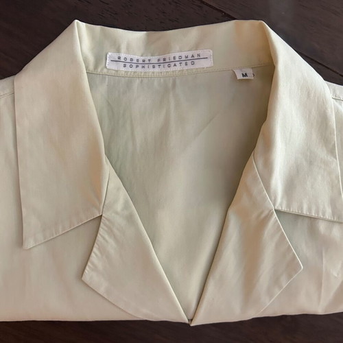 Robert Friedman Sophisticated Shirt M Beige cotton like new