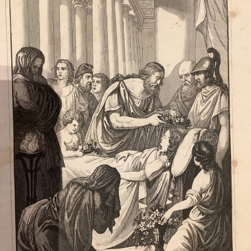 Pericles Crowning His Dead Son Chalcography used