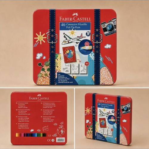 Faber Castell metal box with markers