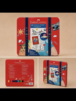 Faber Castell metal box with markers