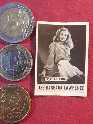 Barbara Lawrence Caballero vintage cigarette advertising card