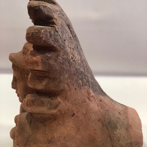 Ceramic akrokeramo with Hermes head used, neoclassical