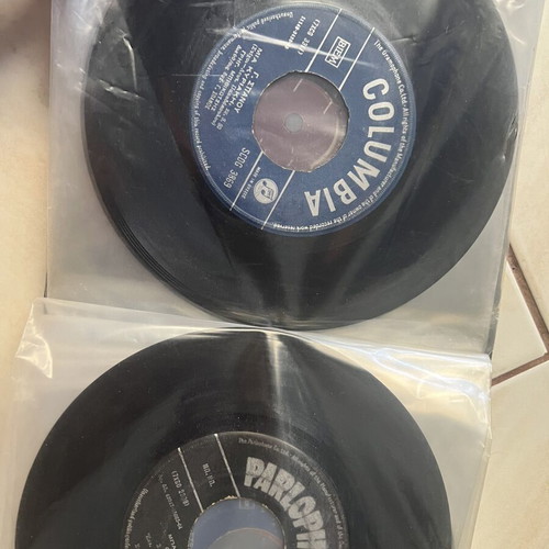Vinyl 45 rpm records used, two cases with over fifty laiko and rembetika