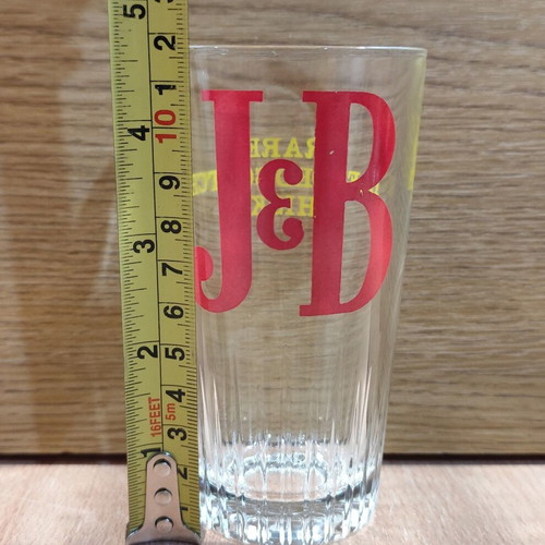 J&B Scotch Whisky set of two old promotional glasses like new