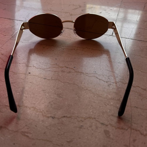 Round metal sunglasses gold, like new