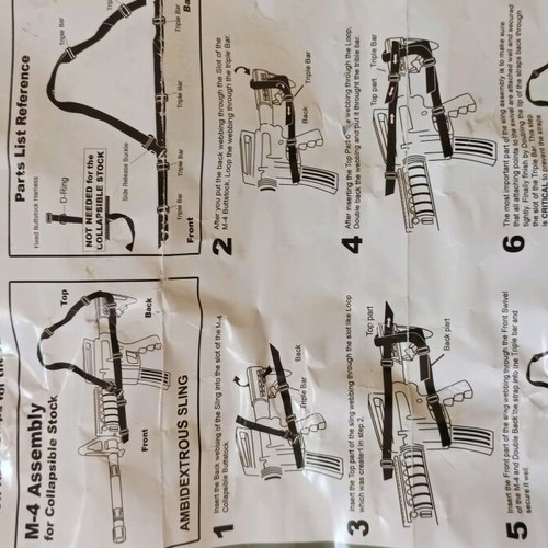 Three-Point Sling for M4 unused