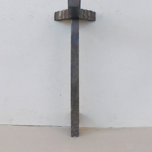 Cast iron andirons pair about 130 years old