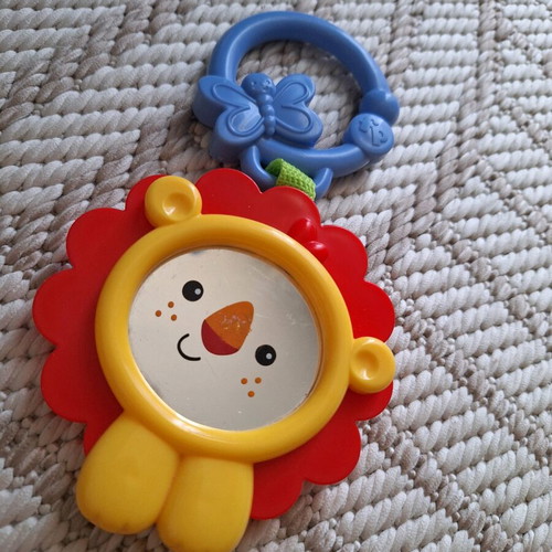 Teething lion for babies used