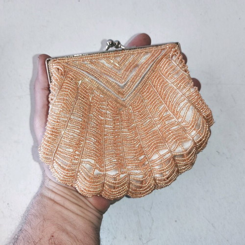 Vintage Bijoux Terner bag with gold beads like new
