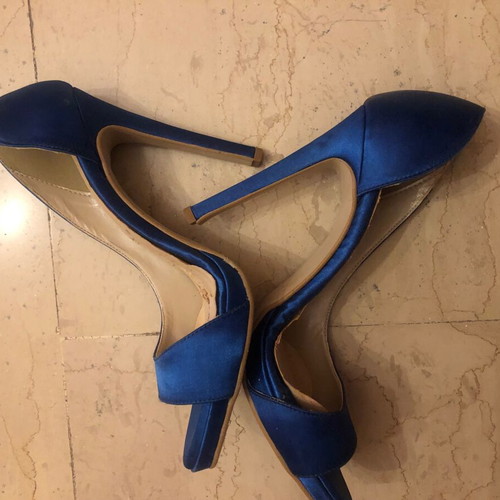Pip Toe Blue Satin Heels size 37 new, 12 cm