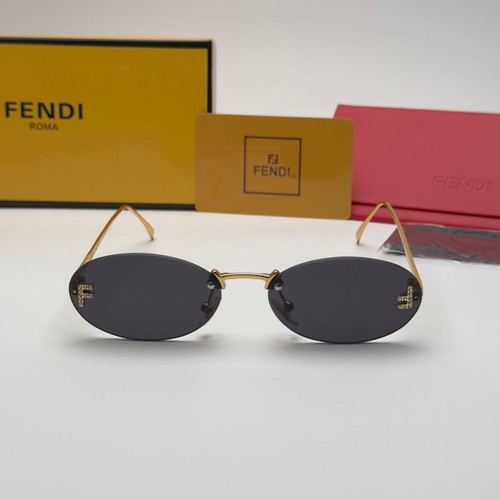 Fendi Roma Oval Gold Edition women's sunglasses new, black and brown