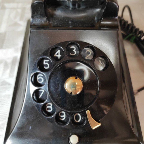 Ericsson PTT telephone used, black bakelite rotary dial