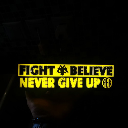 AEK LED Lightbox Fight Believe Never Give Up handmade