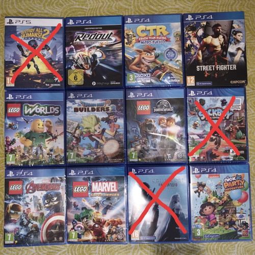 PlayStation 4 games sealed and like new bundle