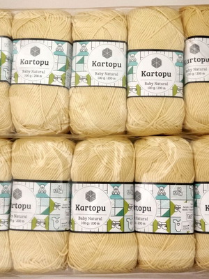 Kartopu Baby Natural knitting yarn set, 10 pieces, new