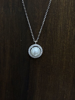 Silver chain 925 with freshwater pearl new