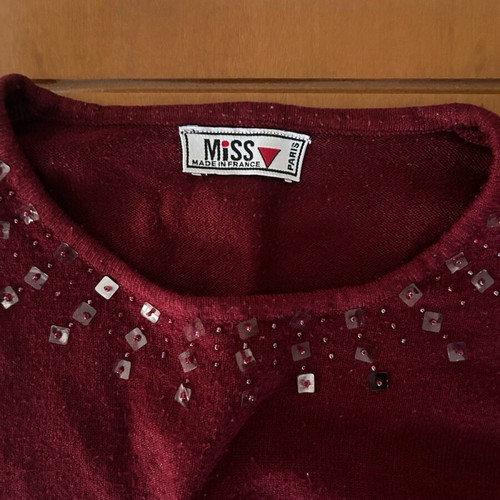 Miss blouse size XL used, red, made in France