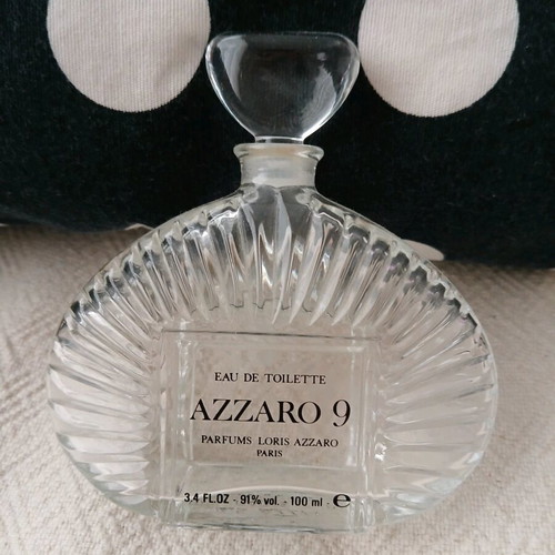 Azzaro 9 perfume bottle like new, vintage, empty 100 ml