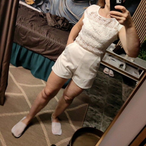 Vera & Lucy short romper, size M, white