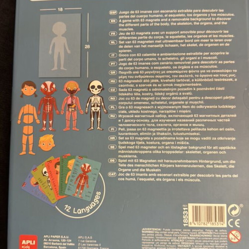 Apli Kids Magnetic Human Body Educational Game new