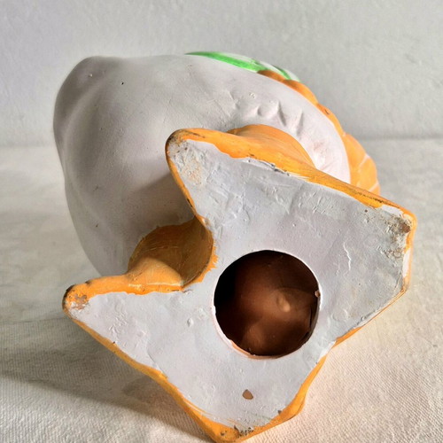 Decorative duck figurine used, ceramic, hand-painted