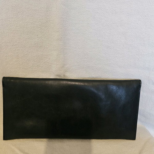 Black envelope bag made of synthetic leather like new