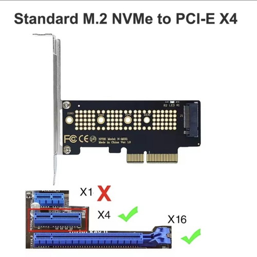 M.2 NVMe to PCI Express Adapter expansion card