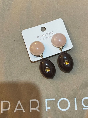 Parfois earrings new, brown and pink