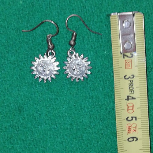Bronze sun earrings new