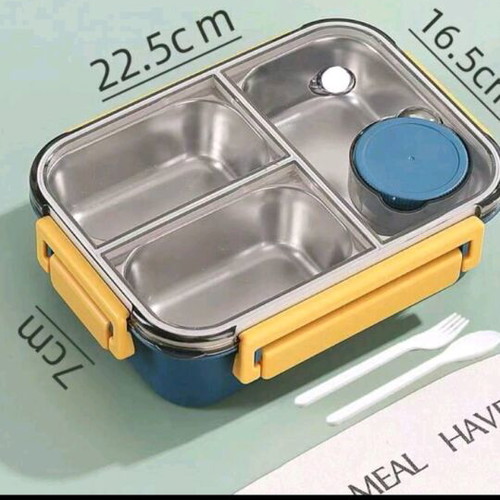 Children's stainless steel lunchbox new with 3 snack compartments