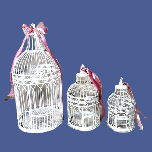 Set of 2 Vintage Decorative Birdcages Medium & Small like new
