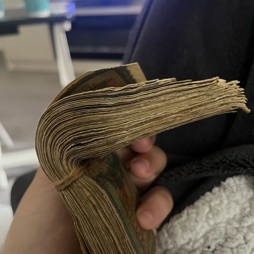 Used bundle of 95 5,000 Drachma banknotes from Occupation era