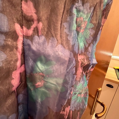 Dress special with tulle and transparency like new, multicolored