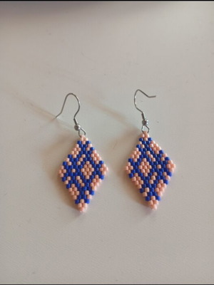 Handmade earrings with Miyuki beads like new