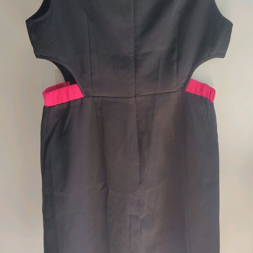 Shein mini dress with cutouts like new, large, black