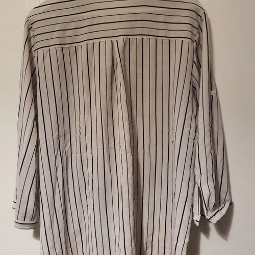 Striped shirt black and white like new, thin fabric, size XXL