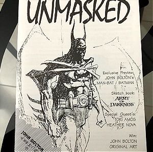 JOHN BOLTON UNMASKED#1 BATMAN MAN-BAT PREVIEW ARMY OF DARKNESS SKETCHBOOK THE OFFICIAL JOHN BOLTON
