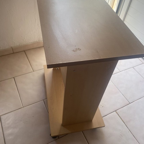 Wooden computer desk on wheels like new