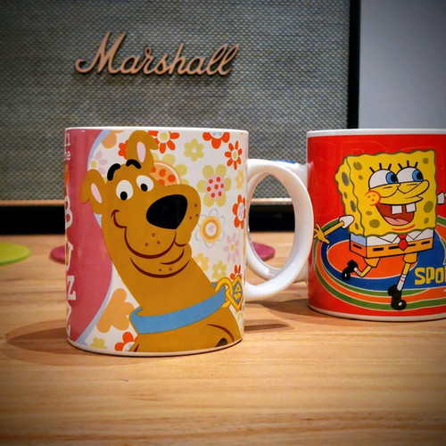 GIM Scooby-Doo and SpongeBob SquarePants mugs set like new