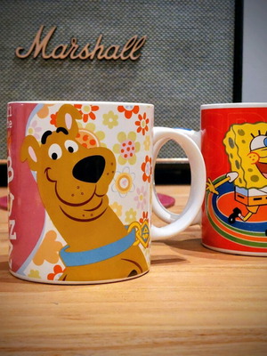 GIM Scooby-Doo and SpongeBob SquarePants mugs set like new
